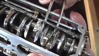 A handmade mini V12 engine