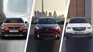 2017 Peugeot 3008 vs 2017 Toyota C-HR vs 2017 Opel Crossland X