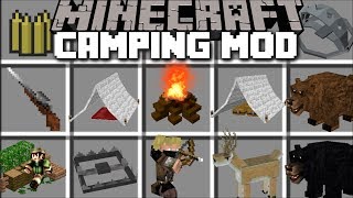 Minecraft EXTREME CAMPING MOD / SET UP GIANT CAMPING SITES AND SURVIVE THE NIGHT!! Minecraft