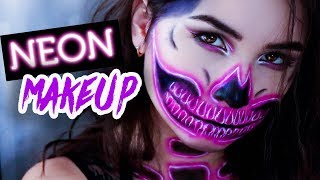 HALLOWEEN MAKEUP?NEONовый череп?ПРОСТОЙ макияж на Хэллоуин