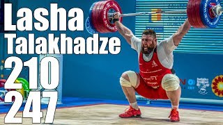 Lasha Talakhadze (Georgia) 210kg Snatch 247kg Clean and Jerk - 2018 Europeans