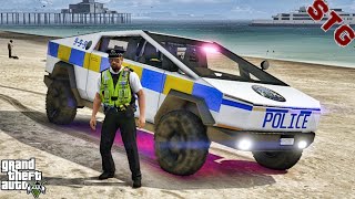CYBERTRUCK| BRITISH PATROL!!!| #106 (GTA 5 REAL LIFE PC POLICE MOD)