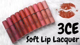 BIYW Review Chapter: #70 3CE SOFT LIP LACQUER SWATCH & REVIEW