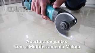 Como abir juntas sem espalhar pó - multiferramenta makita - www.colar.com