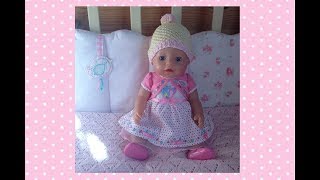 ВЯЗАНИЕ. Шапочка для куклы BABY born. Подробное описание. KNITTING. Cap for the doll BABY born.