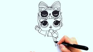 ? Как нарисовать куклу лол Леди Вечеринка | How to draw lol dolls confetti pop Snuggle Babe