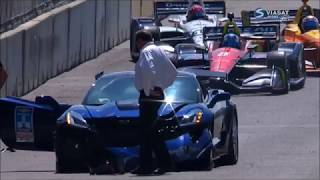 Pace Car Crashes at Detroit - Indycar 2018