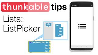 Thunkable Basics: ListPicker
