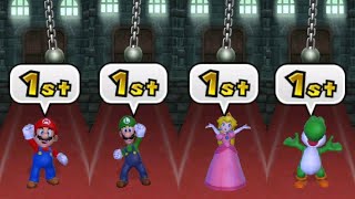 Mario Party 9 - All Tricky Minigames - Mario vs Luigi vs Peach vs Daisy