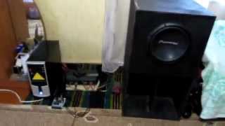 автомобильный усилитель блок питания  + сабвуфер рупор Pioneer TS W 310S4