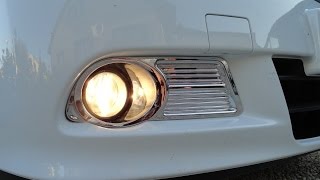 Хромированные окантовки на передние фары Nissan Almera 2014
