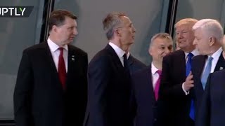 America First? Trump shoves aside Montenegro PM at NATO summit