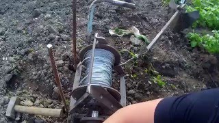 Лебедка с болгарки своими руками. (окучиваем картошку)