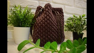 Сумка ТОРБА из трикотажной пряжи рисунок шишечки. BAG made of knitted yarn pattern cones.