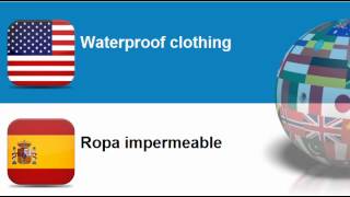Learn Spanish vocabulary #Topic = Weatherproof clothing