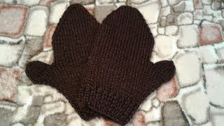МК Детские варежки двумя спицами (часть 2). Вяжем спицами.