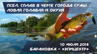 СПЛАВ ПО ПСЛУ В ЧЕРТЕ ГОРОДА. ИЮЛЬ 2018. ГОЛАВЛЬ И ОКУНЬ