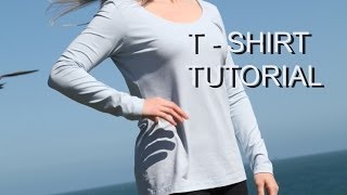 How to sew a T-shirt / Sewing stretch fabric / how to make a t shirt
