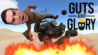 HILARIOUS GAME!! HAPPY WHEELS ON STEROIDS!! | Guts and Glory #1