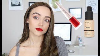 2 in 1 WEAR TEST | Fenty Beauty Lip Paint + The Ordinary Coverage Foundation