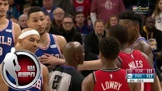 Ben Simmons and Kyle Lowry get into it, get ejected | ESPN