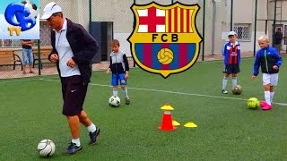 ⚽ ЛЕТНЯЯ ФУТБОЛЬНАЯ ТРЕНИРОВКА. ШКОЛА БАРСЕЛОНЫ И АЯКСА ⚽ FOOTBALL TRAINING BARCELONA AND AJAX