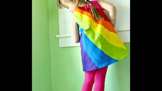 Шьем радужное платье для девочки