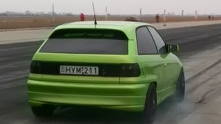 Opel Vectra Turbo Vs. Opel Astra GSI Drag Race HD