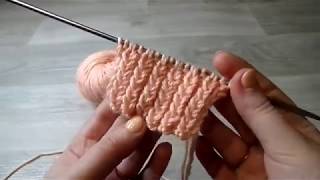 Красивый рельефный, объемный узор спицами. Вязание спицами.