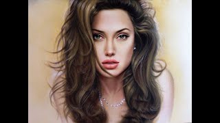 Портрет Анджелины Джоли Художница - Mari Bunel
