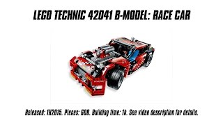 'Lego Technic 42041 B-model: Race Car' Unboxing, Speed Build & Review | Sariel's LEGO Technic Den