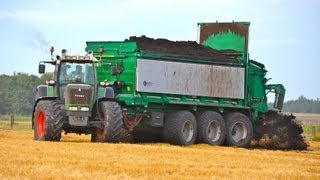 Spreading Compost - FENDT 930 + Tebbe HS240 Tridem