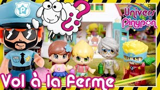 PINYPON ACTION: le super-héros et la police Pinypon enquêtent dans la Ferme Pinypon ??