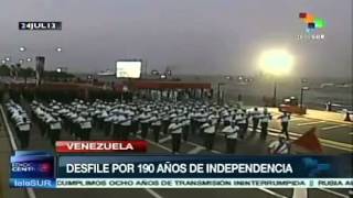 Venezuela: desfile por los 190 años de la batalla del lago Maracaibo