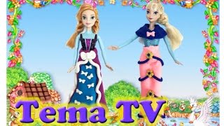 Лепим из пластилина Плей до платья для принцесс Анны и Эльзы  Play doh Disney Princess Awesome Dres