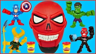 GIANT PLAY DOH SURPRISE EGG RED SKULL MARVEL