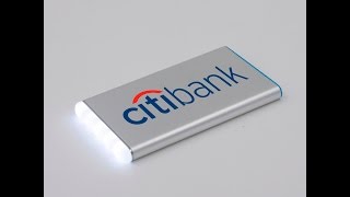 Promotional Aluminum Power Bank with LED Edge Light 4000mAh TAPP115 from C2BPromo.com