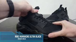 Живой видео обзор Nike Huarache Ultra Black (реплика)