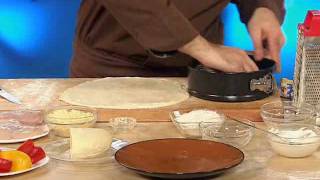 Пирог КИШ с курицей, перцем и сыром. Рецепт