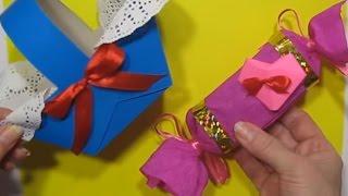 Что подарить Маме,Папе?Сделать Корзинку с Сюрпризом Из Бумаги Супер Легкие Поделки своими руками!
