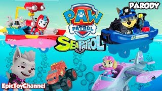 PAW PATROL Nickelodeon Mission Paw Rescue with Paw Patrol Sea Patrol & My Size Look Out Tower Toys