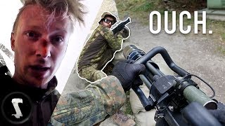 Airsoft CHEATER Gets LIT-UP with 2800 RPM MINIGUN (instant karma)