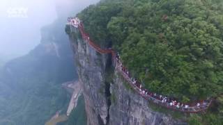 China Tour  A New Glass Walkway Called The Coiling Dragon Cliff Skywalk