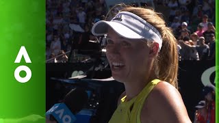 Caroline Wozniacki on court interview (2R) | Australian Open 2018