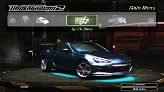 Need for Speed Underground 2 - Customized Subaru BRZ [1080p]