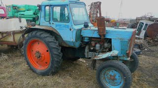 Беларусь-МТЗ-80-тупорылый пуск двух старых тракторов.