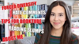 Q&A || Forced Diversity, Tips for Booktube, Hate Comments, Reading Slumps || Books with Emily Fox