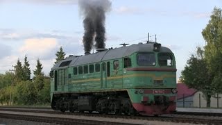 Запуск дизеля тепловоза М62-1244 / M62-1244 awesome engine start
