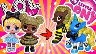 ЕСЛИ БЫ ЛОЛ БЫЛИ ПОНИ? КВИН БИ и АЛИСА! My Little Pony  VS LOL SURPRISE! Игрушки DIY Анна Оськина