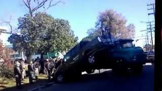 Acidente envolvendo veículo da brigada militar